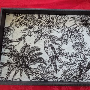 Tropical Black and White Decorative Tray